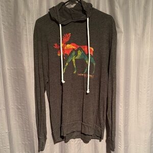 Blue 84 Moose Thompson Falls Montana Hoodie